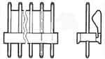 TE CONNECTIVITY 矩形连接器 - 针座 - 公插针 644354-4