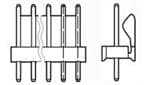 TE CONNECTIVITY 矩形连接器 - 针座 - 公插针 643961-2