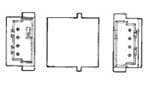 TE CONNECTIVITY 矩形连接器 - 针座 - 公插针 4-292156-5