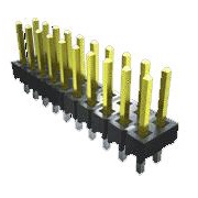 SAMTEC 矩形连接器 - 针座 - 公插针 TSW-102-08-L-D-RA
