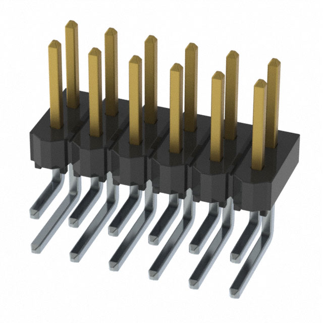 SAMTEC 矩形连接器 - 针座 - 公插针 HTSW-106-08-L-D-RA