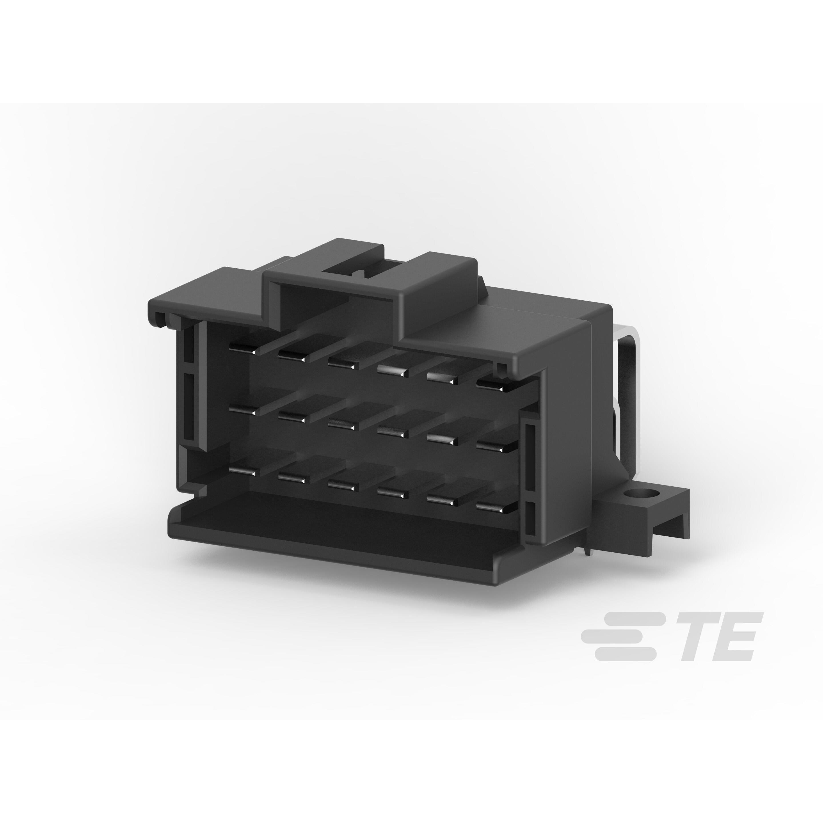 TE CONNECTIVITY 矩形连接器 - 针座 - 公插针 966140-1