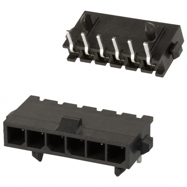 TE CONNECTIVITY 矩形连接器 - 针座 - 公插针 2-1445055-6