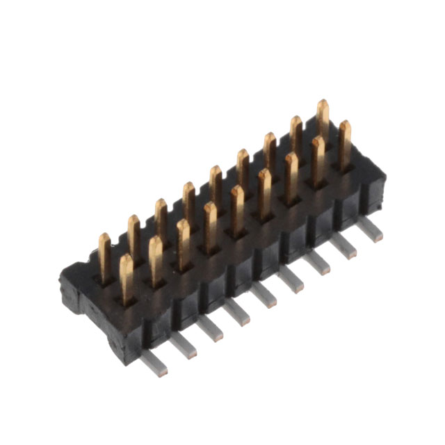 TE CONNECTIVITY 矩形连接器 - 针座 - 公插针 1MM-HU-D09-VS-00-H-TBP