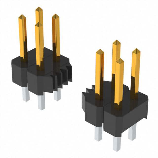 3M 矩形连接器 - 针座 - 公插针 2310-6121-TG