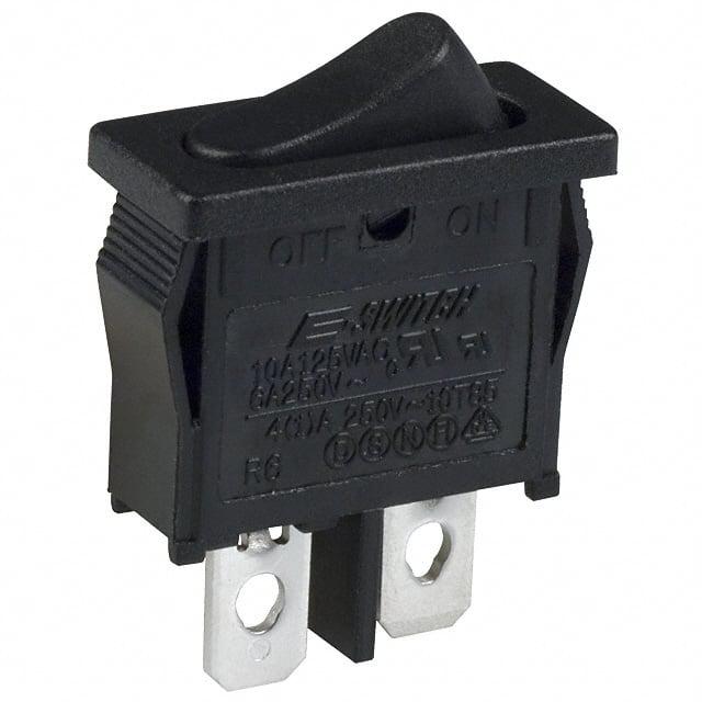 E-SWITCH 翘板开关 R6ABLKBLKEF